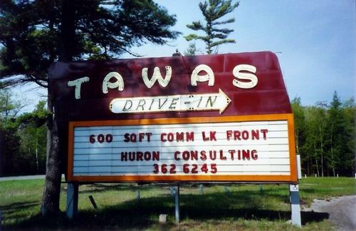 Tawas Drive-In Theatre - Marquee From Jim